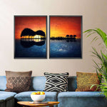 Guitar Sunset Wall Art