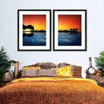 Guitar Sunset Wall Art