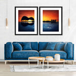 Guitar Sunset Wall Art