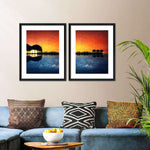 Guitar Sunset Wall Art