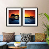 Guitar Sunset Wall Art