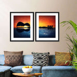 Guitar Sunset Wall Art