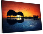 Guitar Sunset Wall Art