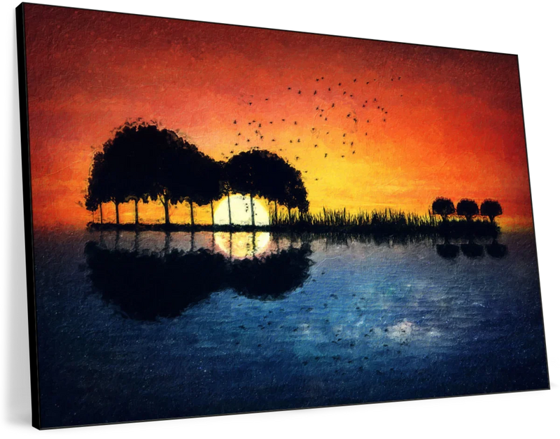 Guitar Sunset Wall Art