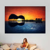 Guitar Sunset Wall Art