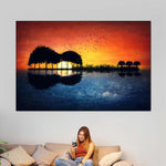 Guitar Sunset Wall Art
