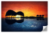 Guitar Sunset Wall Art