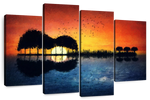 Guitar Sunset Wall Art