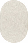 Beige Braided Faux Jute Rug
