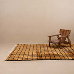 Bronze Grid - Luxury Shag Moroccan Rug