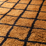 Bronze Grid - Luxury Shag Moroccan Rug
