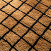 Bronze Grid - Luxury Shag Moroccan Runner Rug