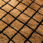 Bronze Grid - Luxury Shag Moroccan Runner Rug