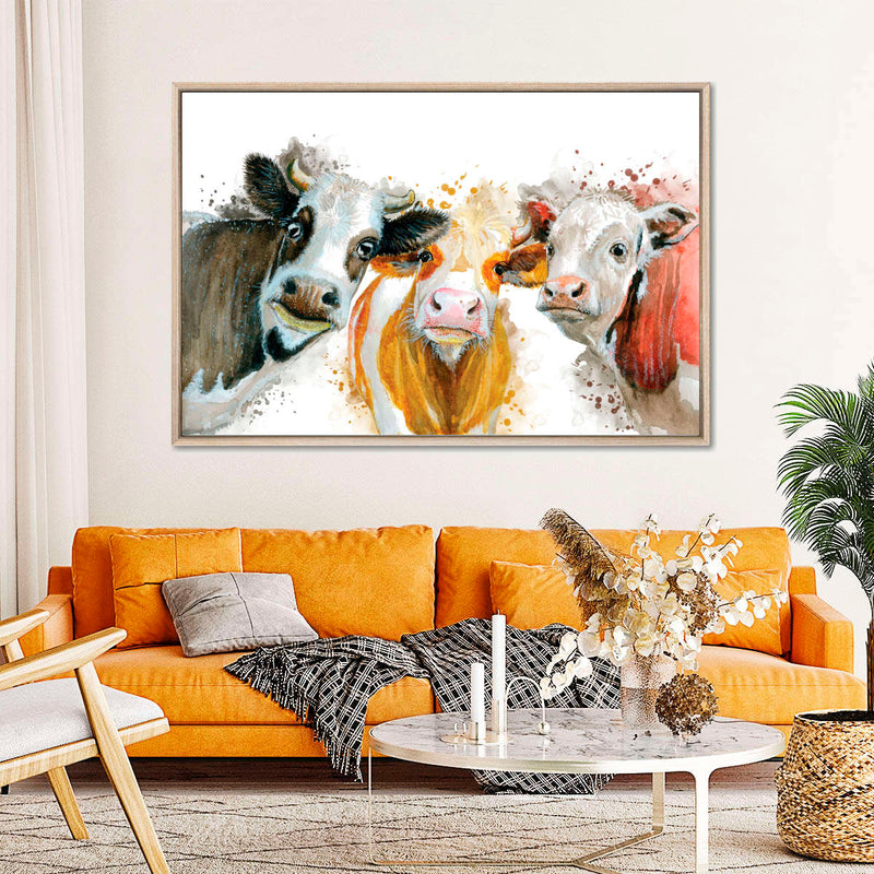 Livestock Cows Splash Wall Art