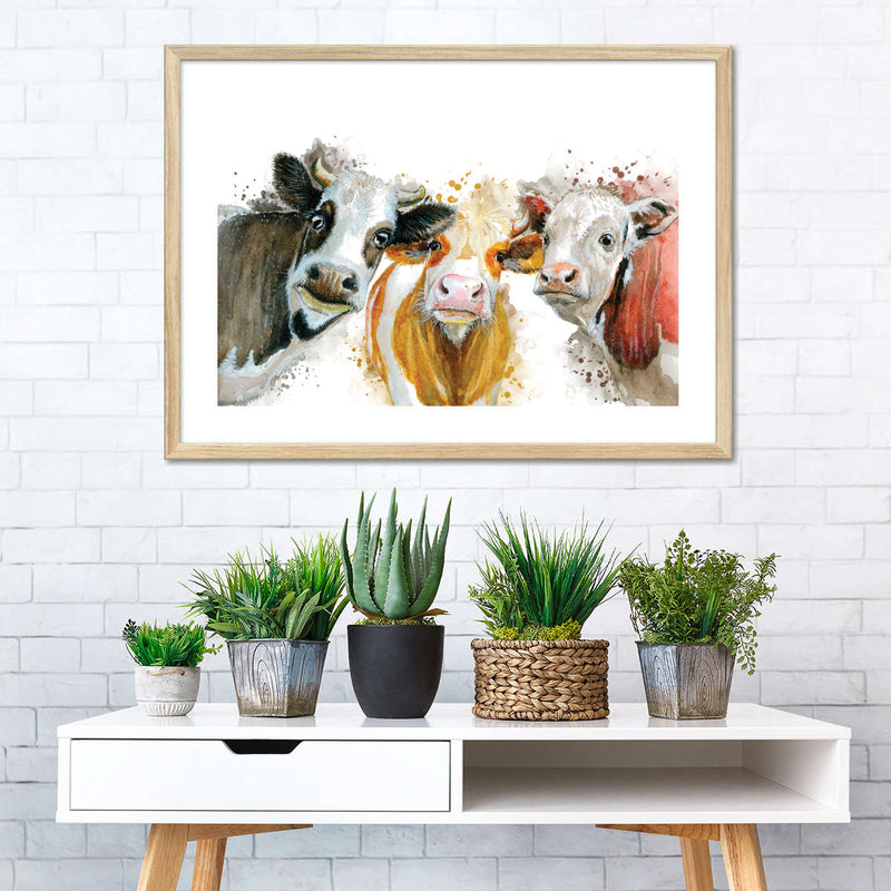 Livestock Cows Splash Wall Art