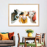 Livestock Cows Splash Wall Art
