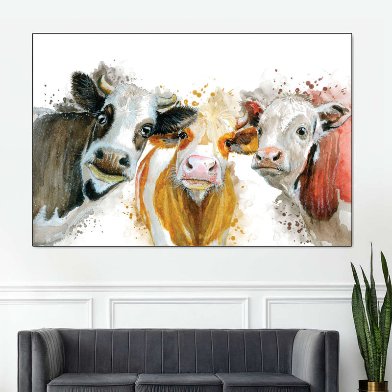 Livestock Cows Splash Wall Art