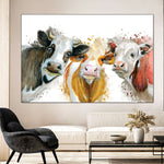 Livestock Cows Splash Wall Art