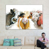 Livestock Cows Splash Wall Art