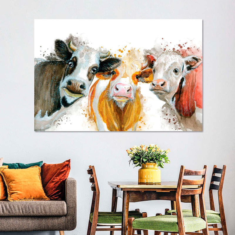 Livestock Cows Splash Wall Art