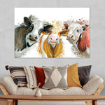 Livestock Cows Splash Wall Art