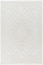 Alya White Fringe Rug