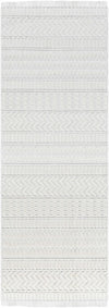 Cira Ivory Textured Area Rug with Fringes