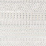 Cira Ivory Textured Area Rug with Fringes