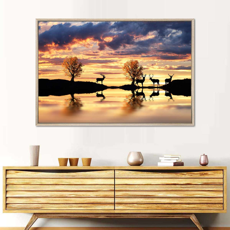 Lakeside Deer Wall Art