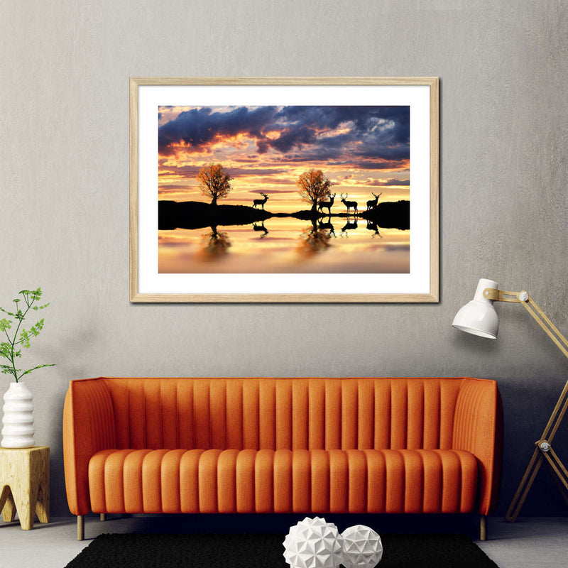 Lakeside Deer Wall Art