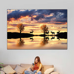 Lakeside Deer Wall Art