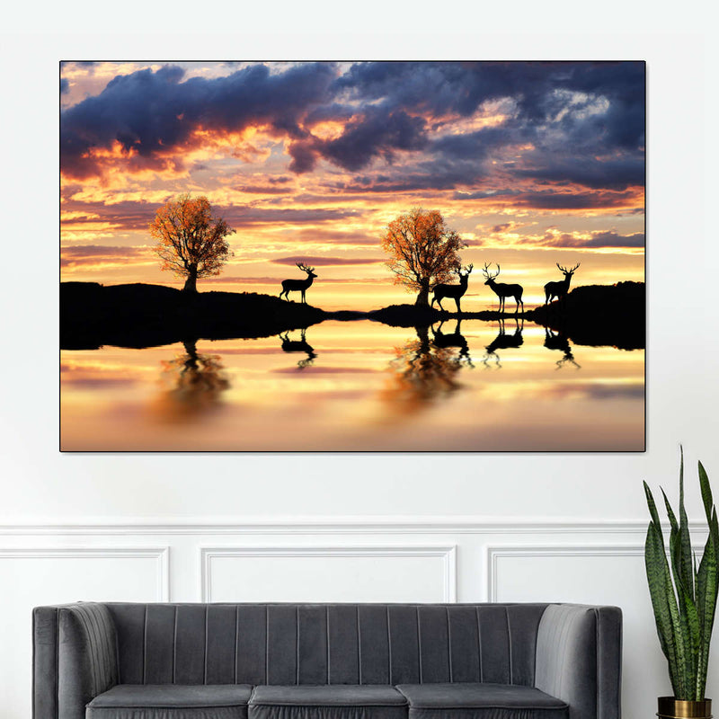 Lakeside Deer Wall Art