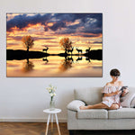 Lakeside Deer Wall Art