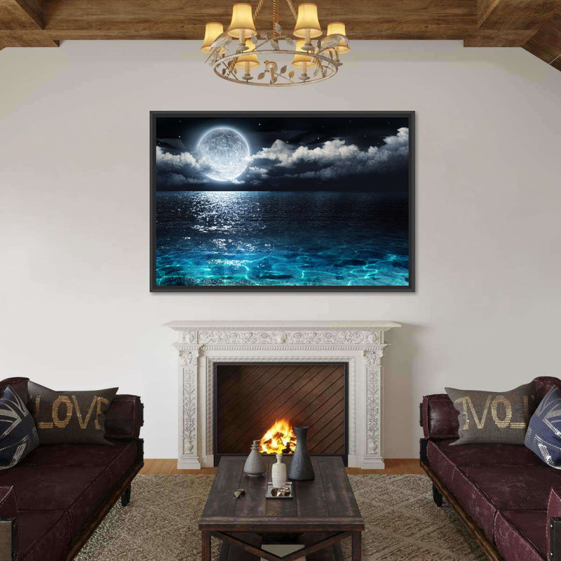 Romantic Full Moon Wall Art