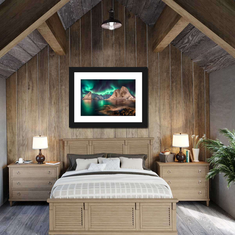 Swirling Moskenes Aurora Wall Art