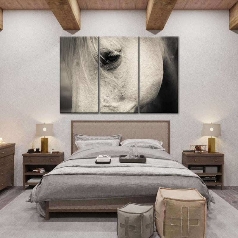 White Horse Eye Wall Art