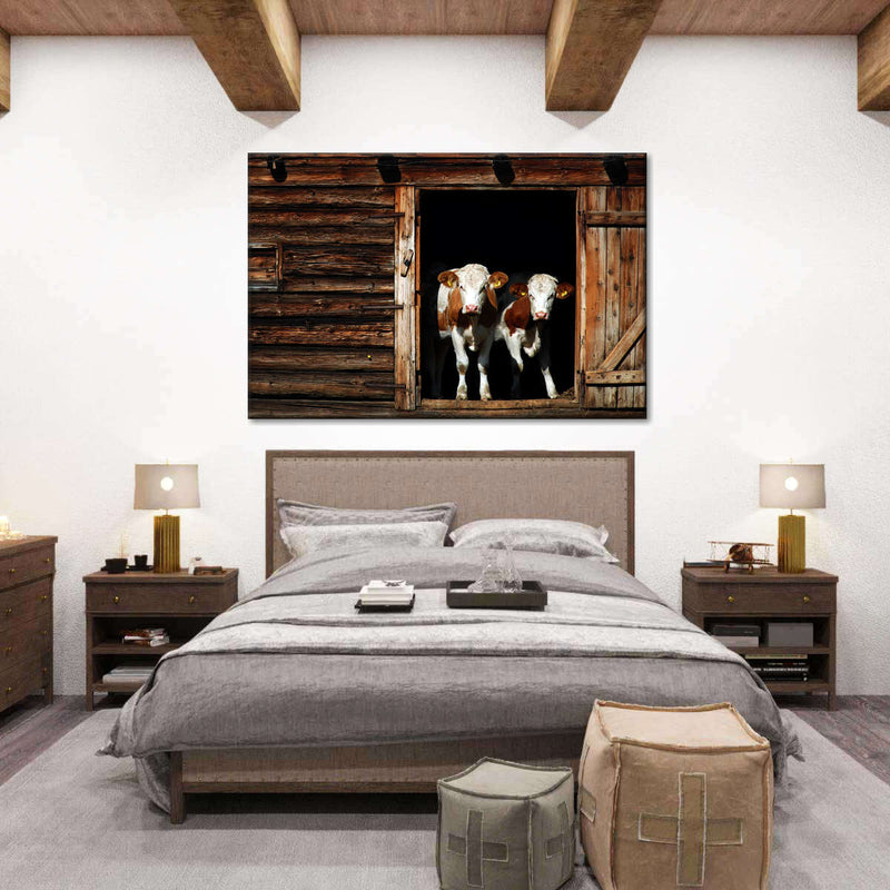 Pair Of Cows Wall Art