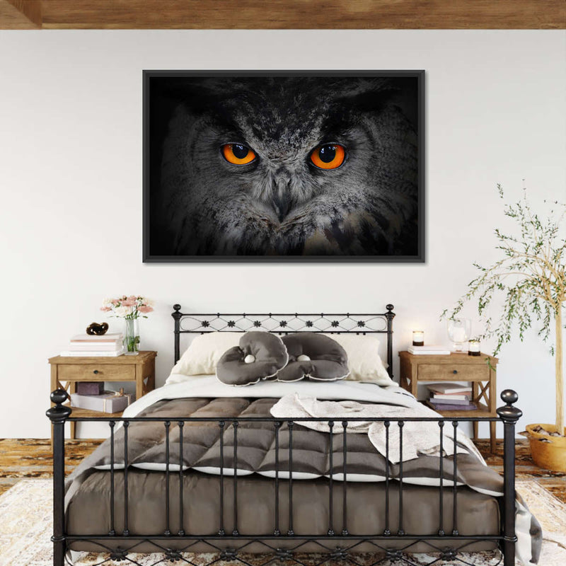 Mesmerizing Gray Owl Wall Art