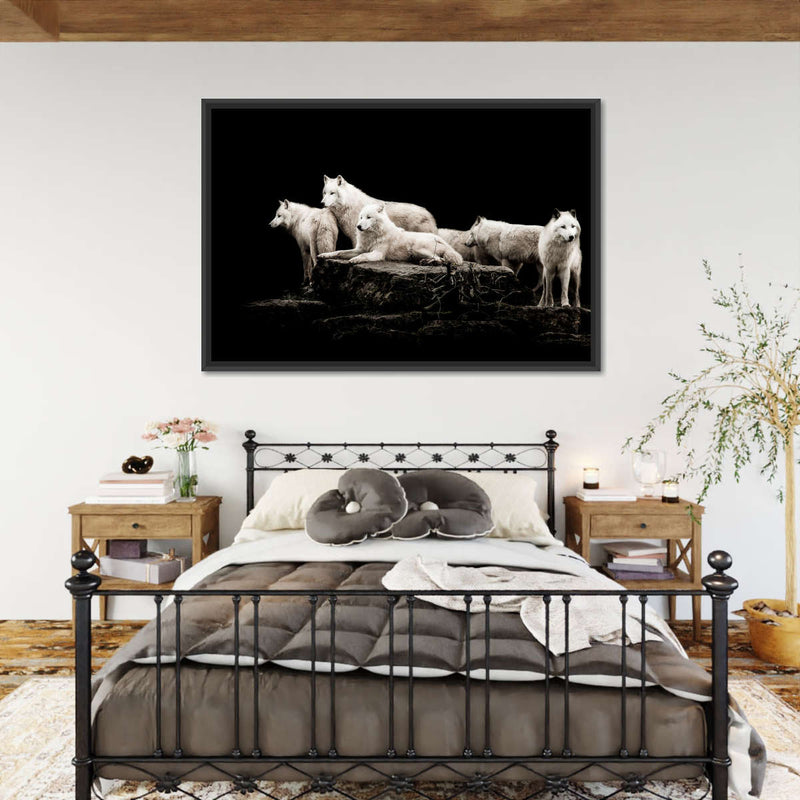 White Wolves Wall Art
