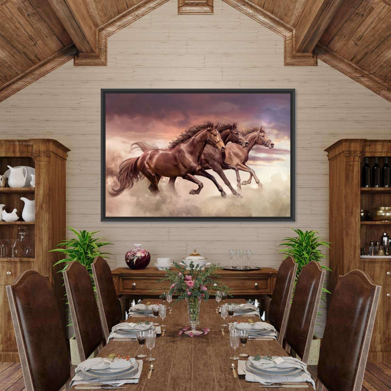 Three Running Horses Wall Art
