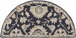 Copen Black Floral Wool Rug