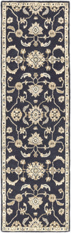 Copen Black Floral Wool Rug