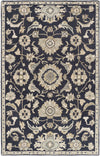 Copen Black Floral Wool Rug