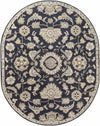 Copen Black Floral Wool Rug