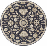 Copen Black Floral Wool Rug