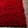 Siari Solid Red Shag Carpet