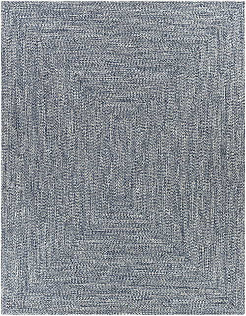 Blue Braided Faux Jute Rug