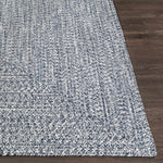 Blue Braided Faux Jute Rug
