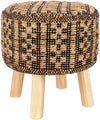 Raakkyla Black Ottoman