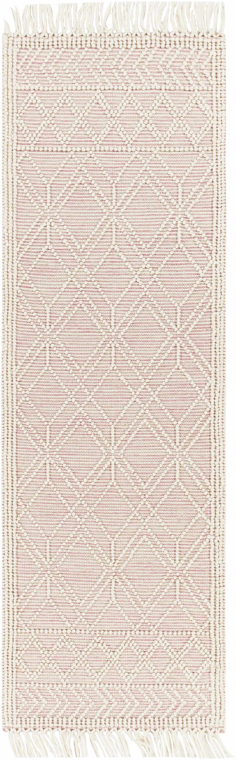 Ramsbury Pink Trellis Wool Rug